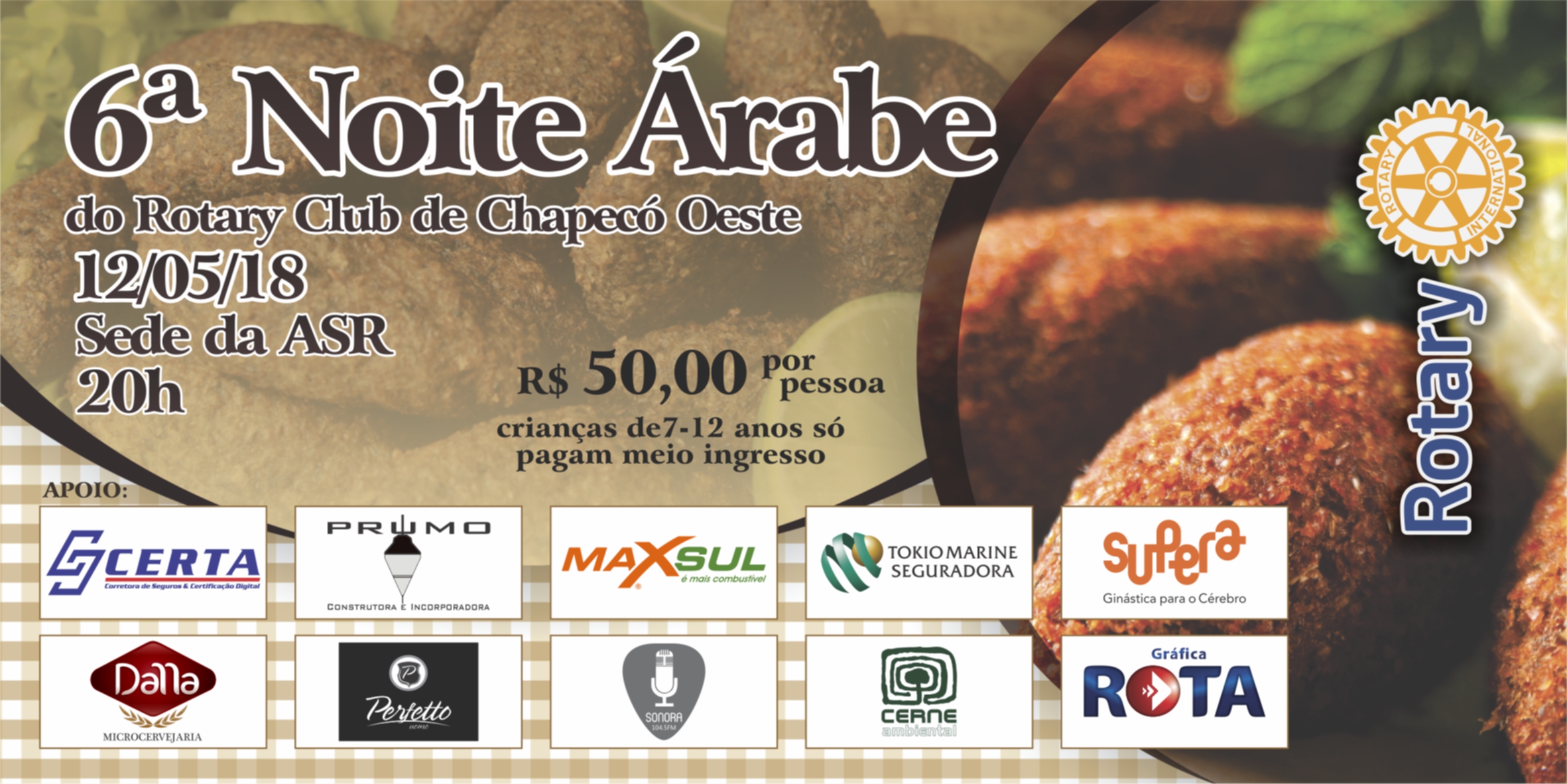 Convite 6%c2%aa noite %c3%81rabe rotary oeste 2018 saida