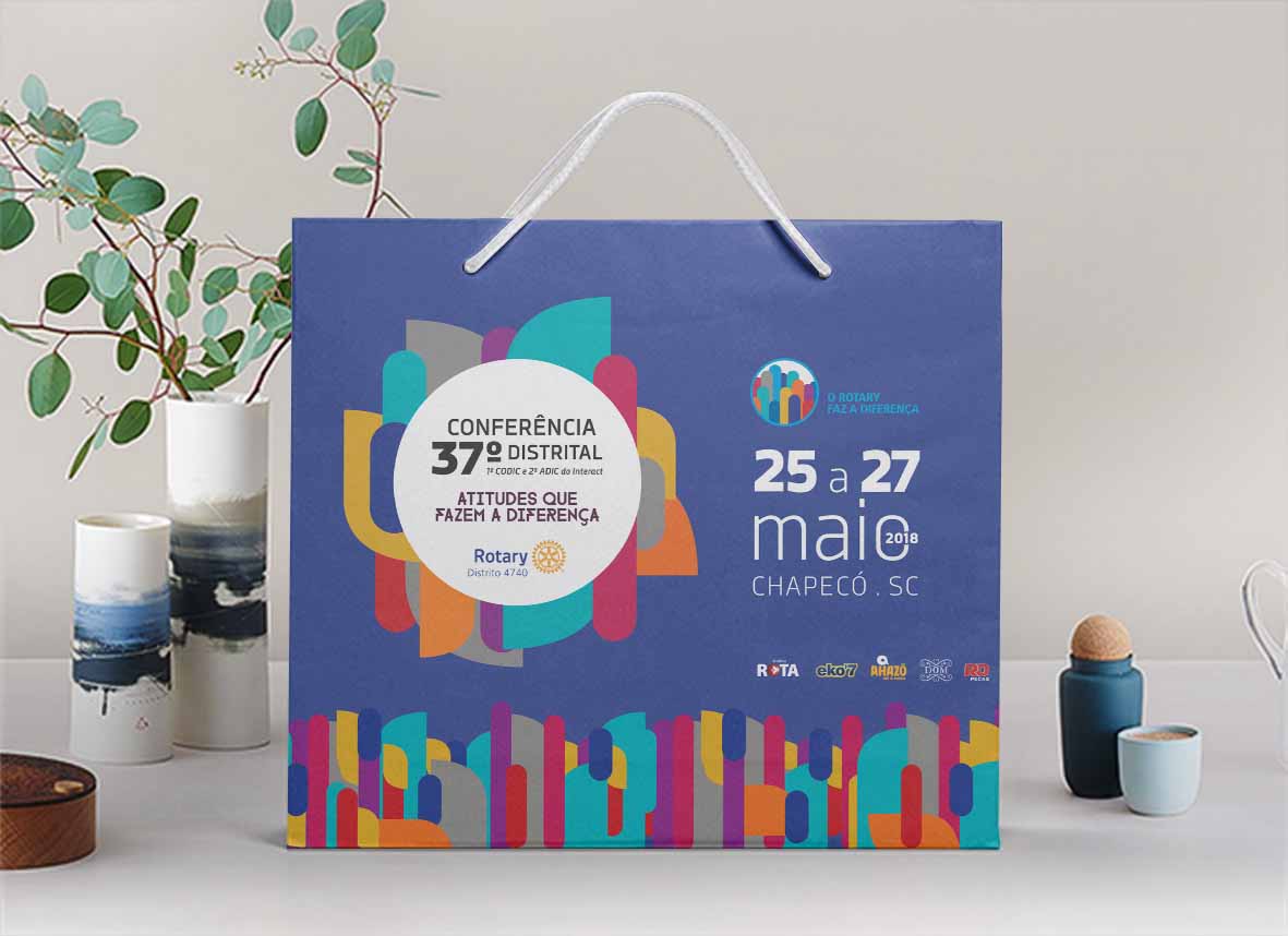 Mockup sacola grande rotary